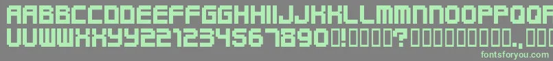 Funky-Schriftart – Grüne Schriften auf grauem Hintergrund