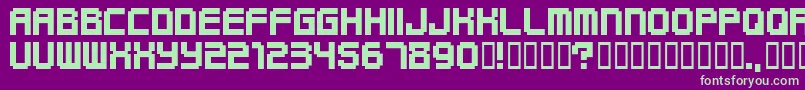 Czcionka Funky – zielone czcionki na fioletowym tle