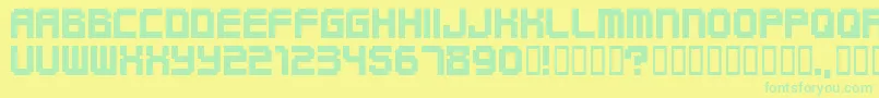 Czcionka Funky – zielone czcionki na żółtym tle