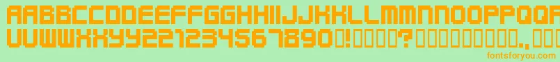 Funky Font – Orange Fonts on Green Background