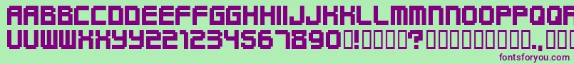 Funky Font – Purple Fonts on Green Background