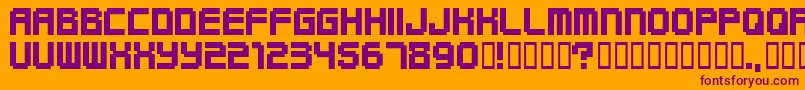 Funky Font – Purple Fonts on Orange Background