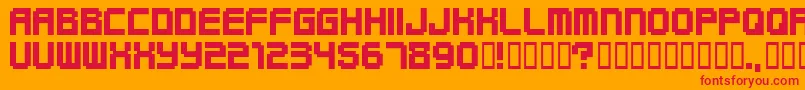 Funky Font – Red Fonts on Orange Background