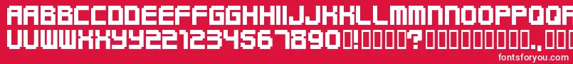Funky Font – White Fonts on Red Background