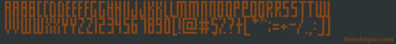Шрифт SlimThinPixelettes – коричневые шрифты на чёрном фоне