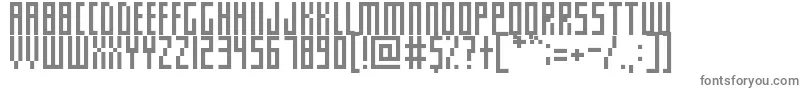 フォントSlimThinPixelettes – 白い背景に灰色の文字
