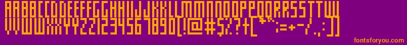 fuente SlimThinPixelettes – Fuentes Naranjas Sobre Fondo Morado