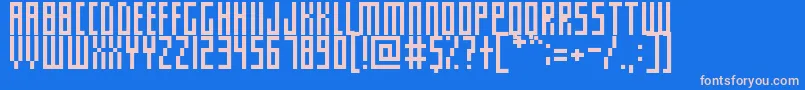 Шрифт SlimThinPixelettes – розовые шрифты на синем фоне