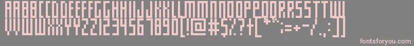 SlimThinPixelettes Font – Pink Fonts on Gray Background