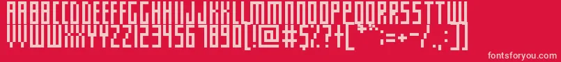 SlimThinPixelettes Font – Pink Fonts on Red Background
