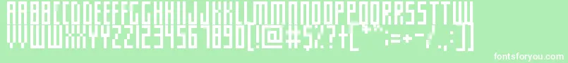 SlimThinPixelettes Font – White Fonts on Green Background