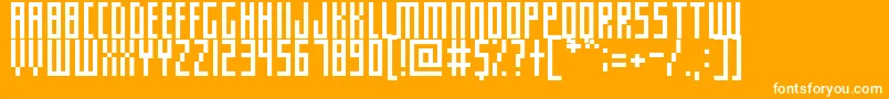 フォントSlimThinPixelettes – オレンジの背景に白い文字