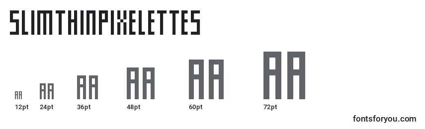 Размеры шрифта SlimThinPixelettes