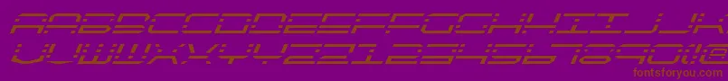 Czcionka QuickquickItalic – brązowe czcionki na fioletowym tle
