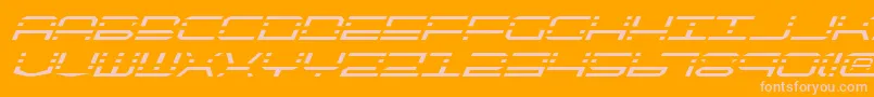 Czcionka QuickquickItalic – różowe czcionki na pomarańczowym tle