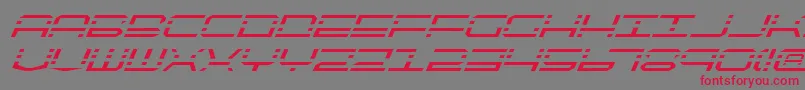 Fonte QuickquickItalic – fontes vermelhas em um fundo cinza