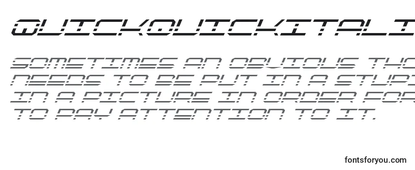 QuickquickItalic Font