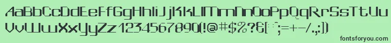 WedgiesskRegular Font – Black Fonts on Green Background