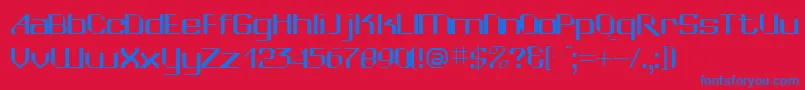 WedgiesskRegular Font – Blue Fonts on Red Background