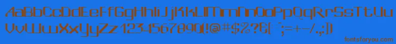 WedgiesskRegular Font – Brown Fonts on Blue Background