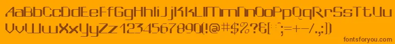WedgiesskRegular Font – Brown Fonts on Orange Background