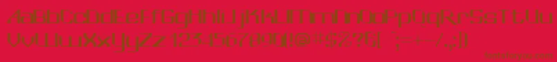 WedgiesskRegular Font – Brown Fonts on Red Background