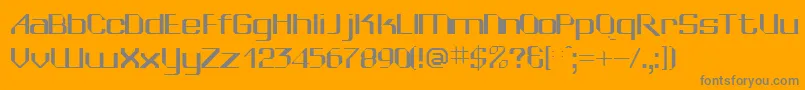 WedgiesskRegular Font – Gray Fonts on Orange Background