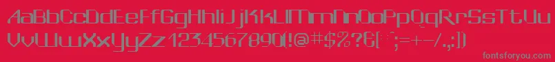 フォントWedgiesskRegular – 赤い背景に灰色の文字