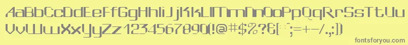WedgiesskRegular Font – Gray Fonts on Yellow Background