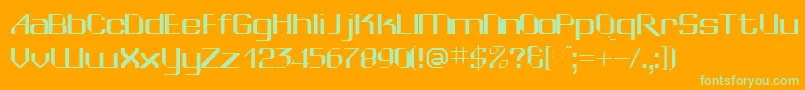 WedgiesskRegular Font – Green Fonts on Orange Background