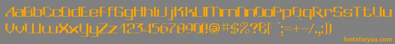 WedgiesskRegular Font – Orange Fonts on Gray Background