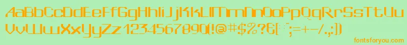 WedgiesskRegular Font – Orange Fonts on Green Background