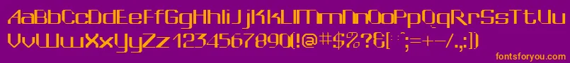 WedgiesskRegular Font – Orange Fonts on Purple Background