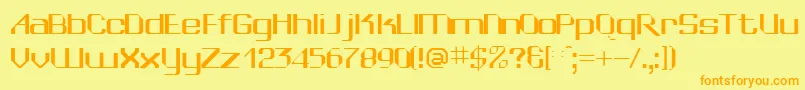 WedgiesskRegular Font – Orange Fonts on Yellow Background