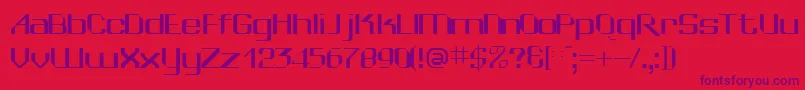 WedgiesskRegular Font – Purple Fonts on Red Background