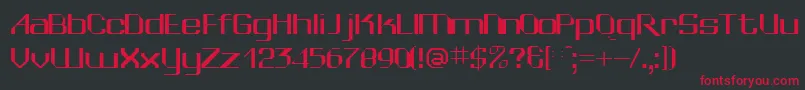 WedgiesskRegular Font – Red Fonts on Black Background