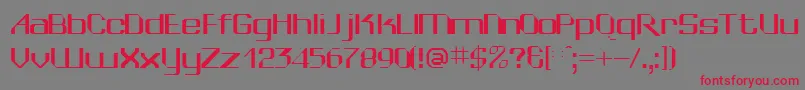 WedgiesskRegular Font – Red Fonts on Gray Background