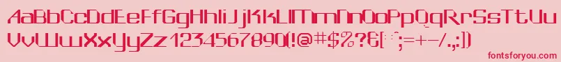 WedgiesskRegular Font – Red Fonts on Pink Background