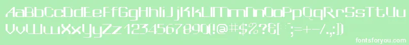 WedgiesskRegular Font – White Fonts on Green Background