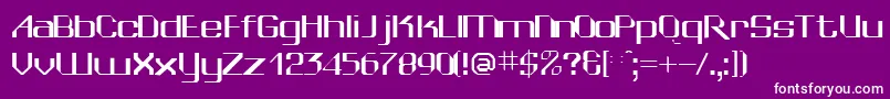 WedgiesskRegular Font – White Fonts on Purple Background