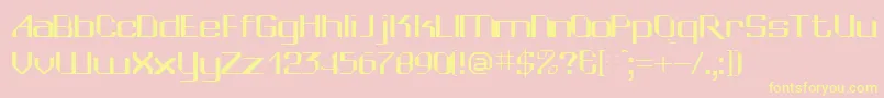 WedgiesskRegular Font – Yellow Fonts on Pink Background