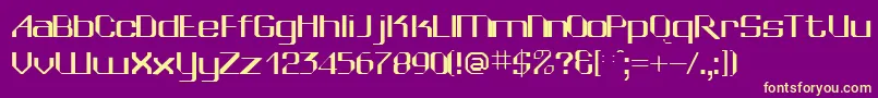 WedgiesskRegular Font – Yellow Fonts on Purple Background