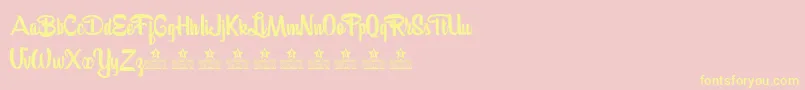 Bananaspersonaluse Font – Yellow Fonts on Pink Background