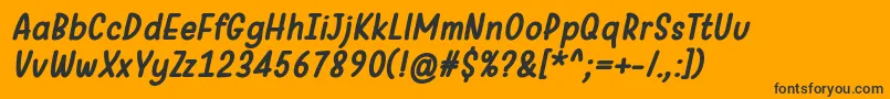 WarungKopiBoldItalic Font – Black Fonts on Orange Background