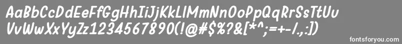 WarungKopiBoldItalic Font – White Fonts on Gray Background