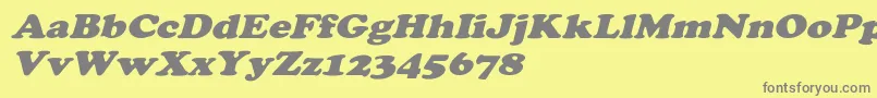 CooperextoblHeavy Font – Gray Fonts on Yellow Background