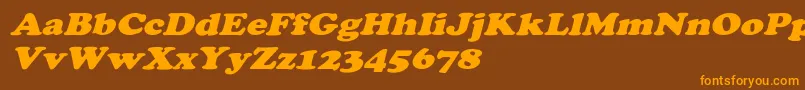 CooperextoblHeavy Font – Orange Fonts on Brown Background
