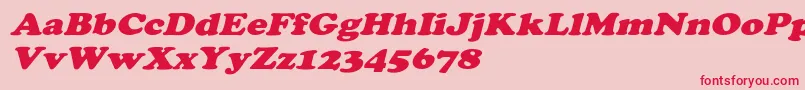CooperextoblHeavy Font – Red Fonts on Pink Background