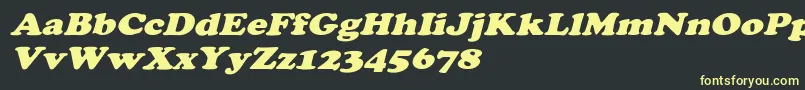 CooperextoblHeavy Font – Yellow Fonts on Black Background