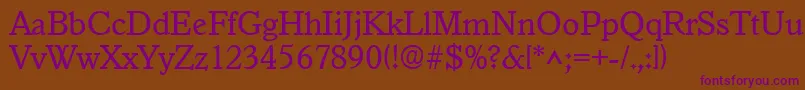 GranadaRegular Font – Purple Fonts on Brown Background